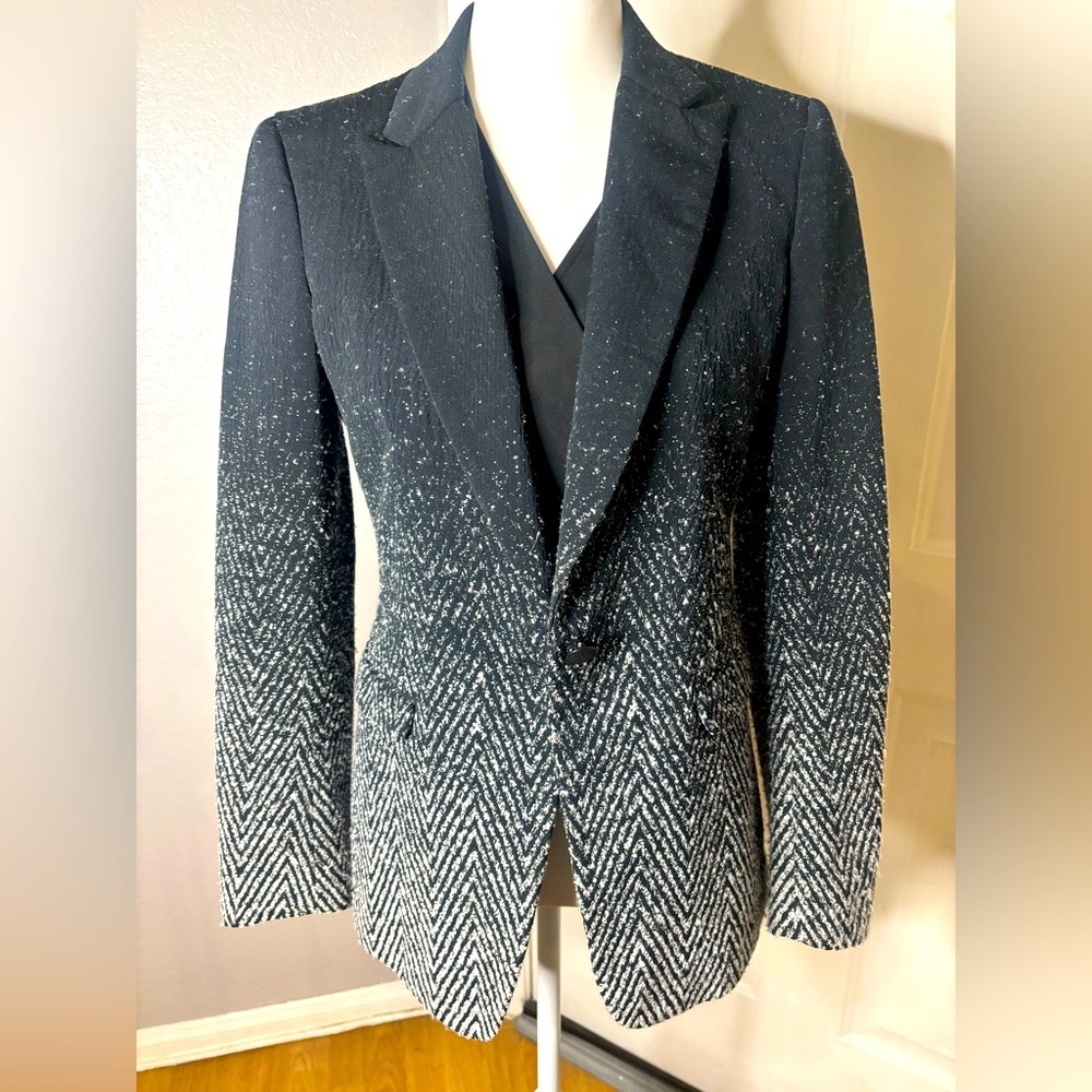 Rag & bone intermix | EUC size 6 | herringbone Black/White Women's ombré Blazer